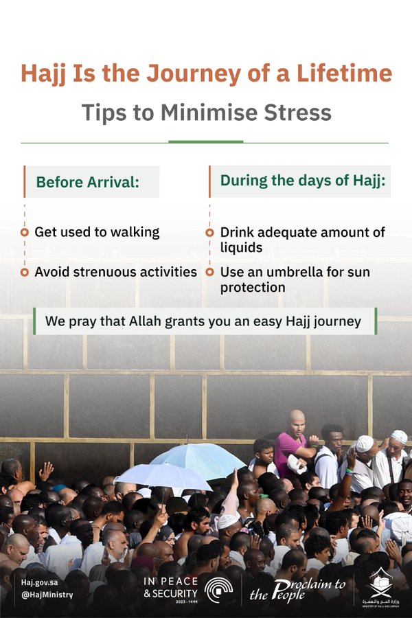 Advices for Hajj pilgrims from Ministry of Hajj and Umrah - Saudi-Expatriates.com
