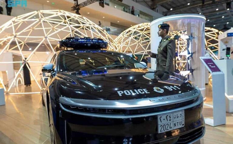 Saudi made Lucid Electric Vehicle with Drone and AI - Saudi-Expatriates.com